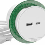 Bordsenhet mini 60 USB-A/C vit