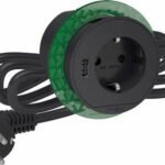 Bordsenhet mini 60mm USB-A grå