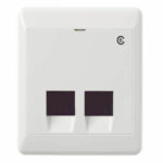 Elko Modularuttag Cat6 UTP 2xRJ45 Utanpåliggande Vit