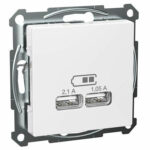 Usb laddningsstation 2,1A vit
